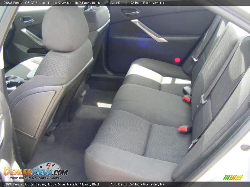 2008 Pontiac G6 GT Sedan Liquid Silver Metallic / Ebony Black Photo #12