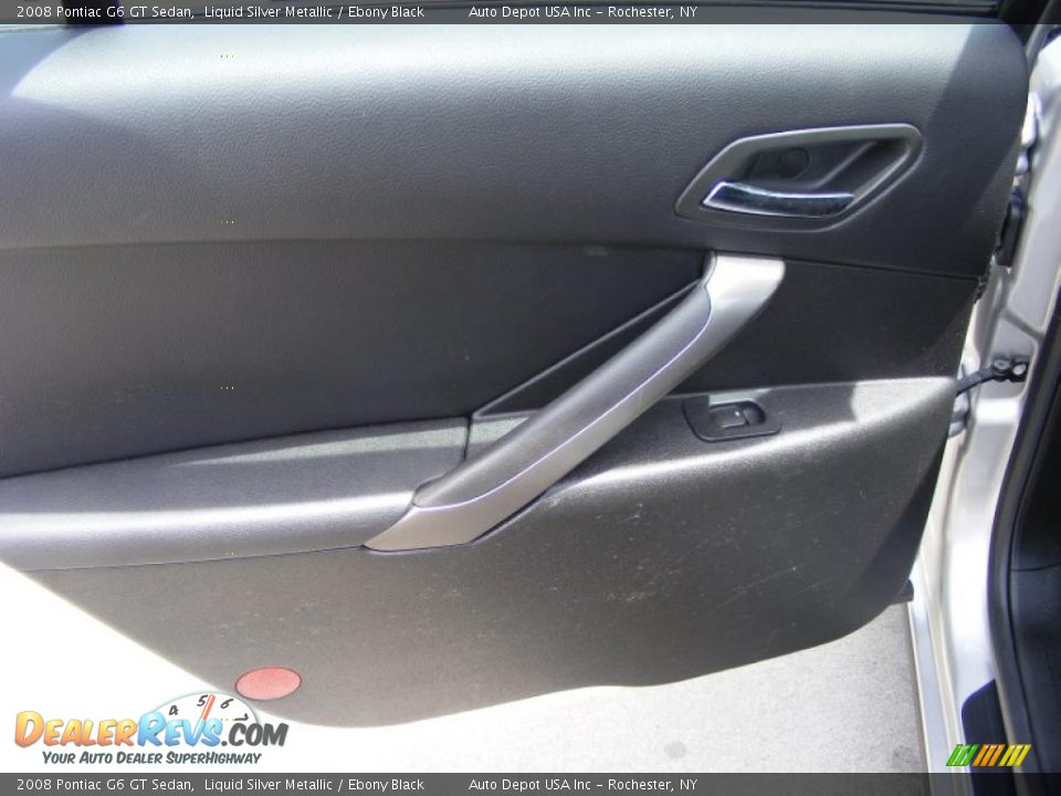 2008 Pontiac G6 GT Sedan Liquid Silver Metallic / Ebony Black Photo #13