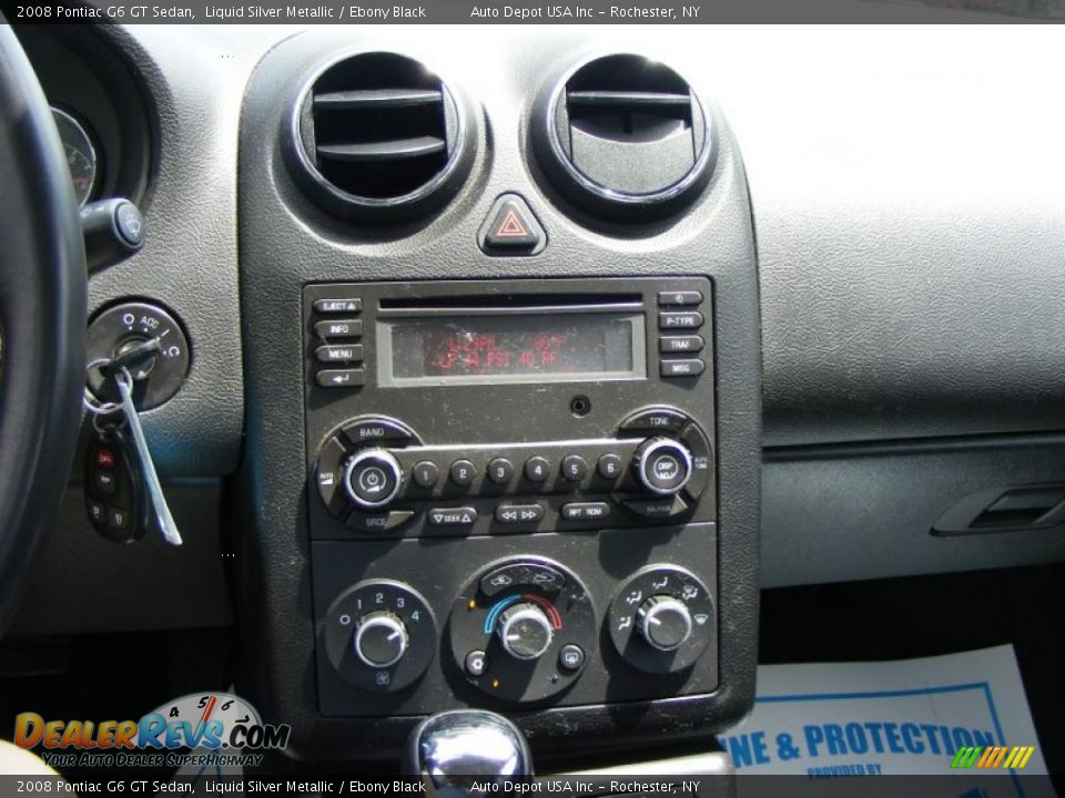 2008 Pontiac G6 GT Sedan Liquid Silver Metallic / Ebony Black Photo #14