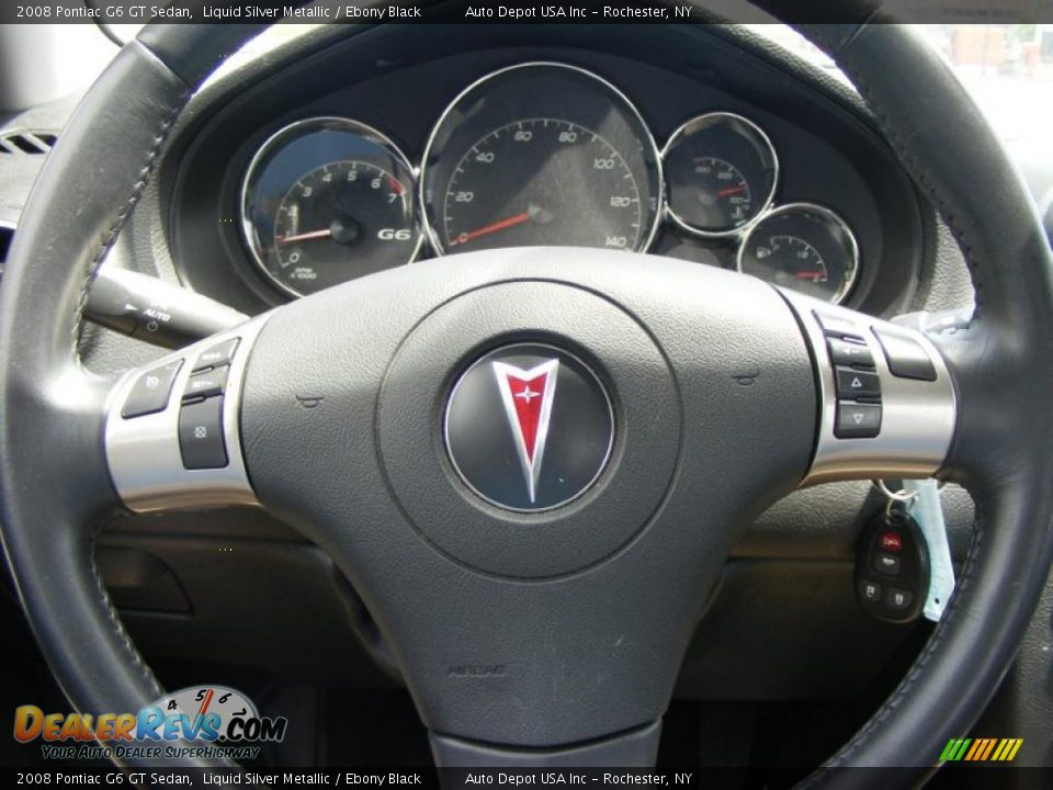 2008 Pontiac G6 GT Sedan Liquid Silver Metallic / Ebony Black Photo #17