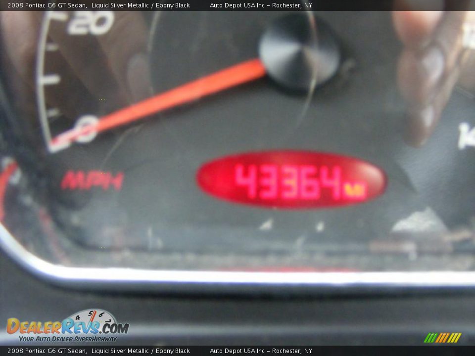 2008 Pontiac G6 GT Sedan Liquid Silver Metallic / Ebony Black Photo #18