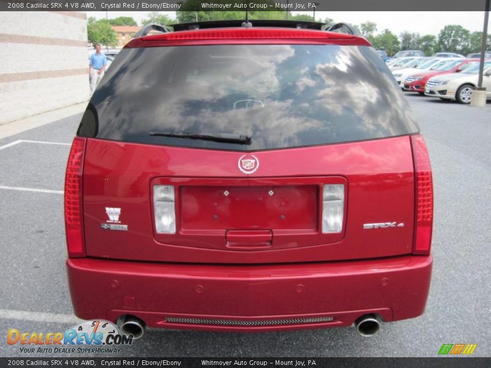 2008 Cadillac SRX 4 V8 AWD Crystal Red / Ebony/Ebony Photo #9