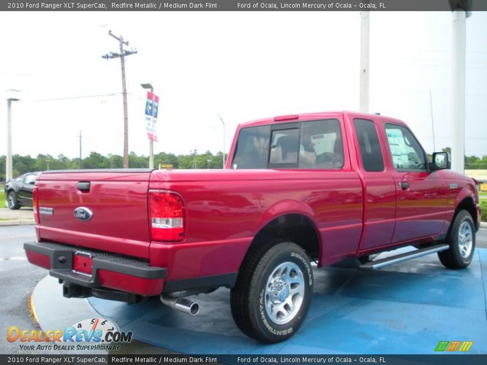 2010 Ford Ranger XLT SuperCab Redfire Metallic / Medium Dark Flint Photo #3