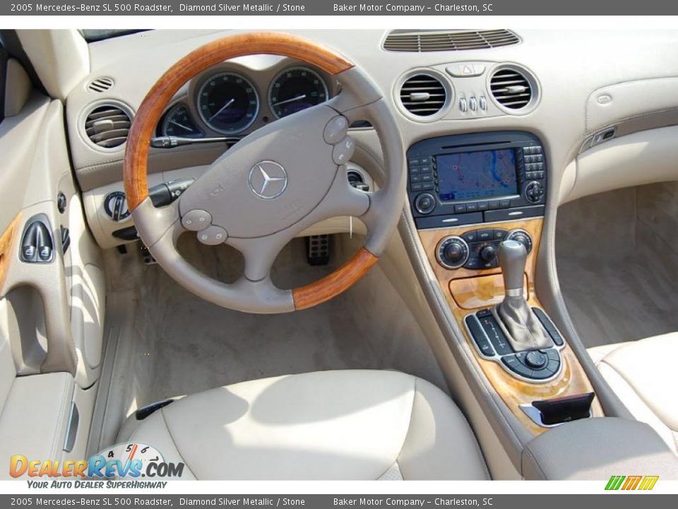 2005 Mercedes-Benz SL 500 Roadster Diamond Silver Metallic / Stone Photo #5