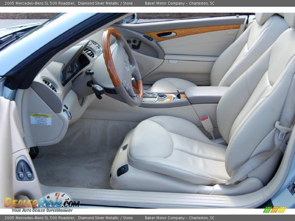 2005 Mercedes-Benz SL 500 Roadster Diamond Silver Metallic / Stone Photo #6
