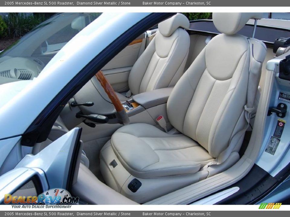 2005 Mercedes-Benz SL 500 Roadster Diamond Silver Metallic / Stone Photo #7