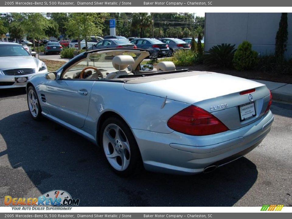 2005 Mercedes-Benz SL 500 Roadster Diamond Silver Metallic / Stone Photo #18