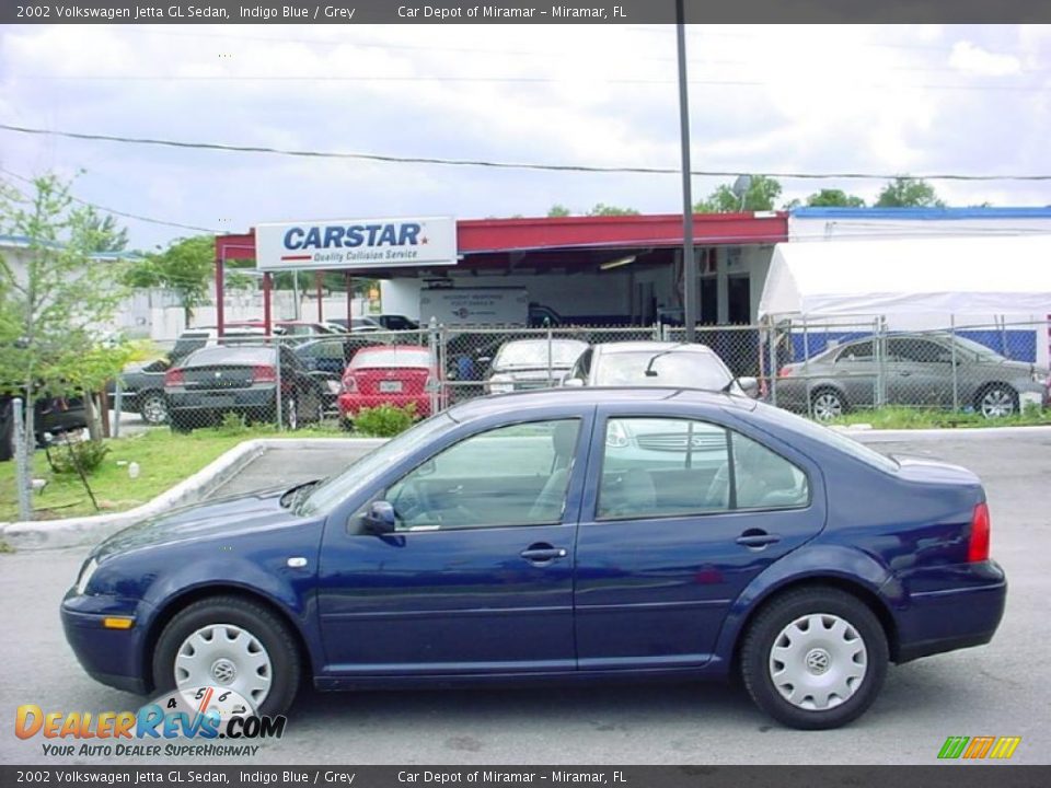 2002 Volkswagen Jetta GL Sedan Indigo Blue / Grey Photo #6