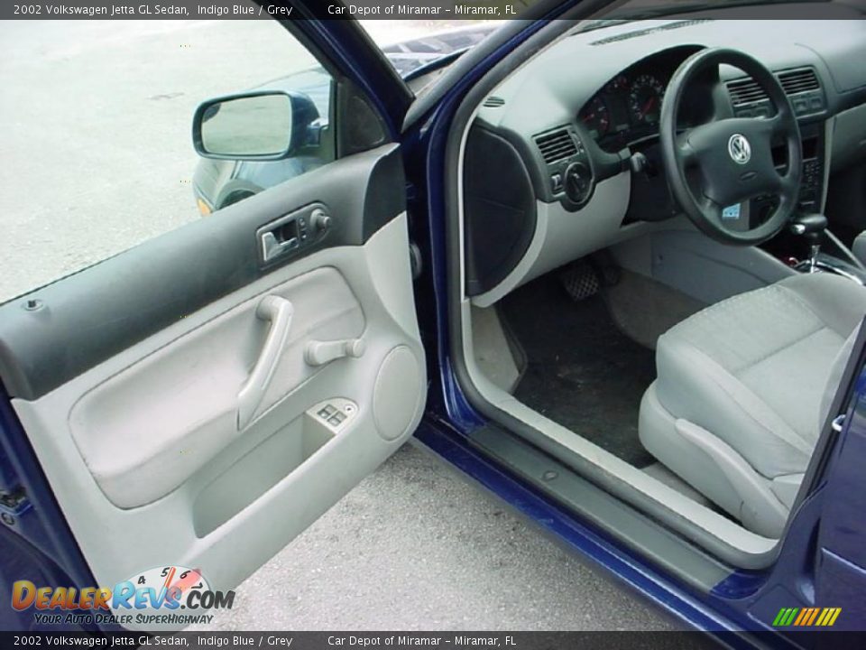 2002 Volkswagen Jetta GL Sedan Indigo Blue / Grey Photo #9