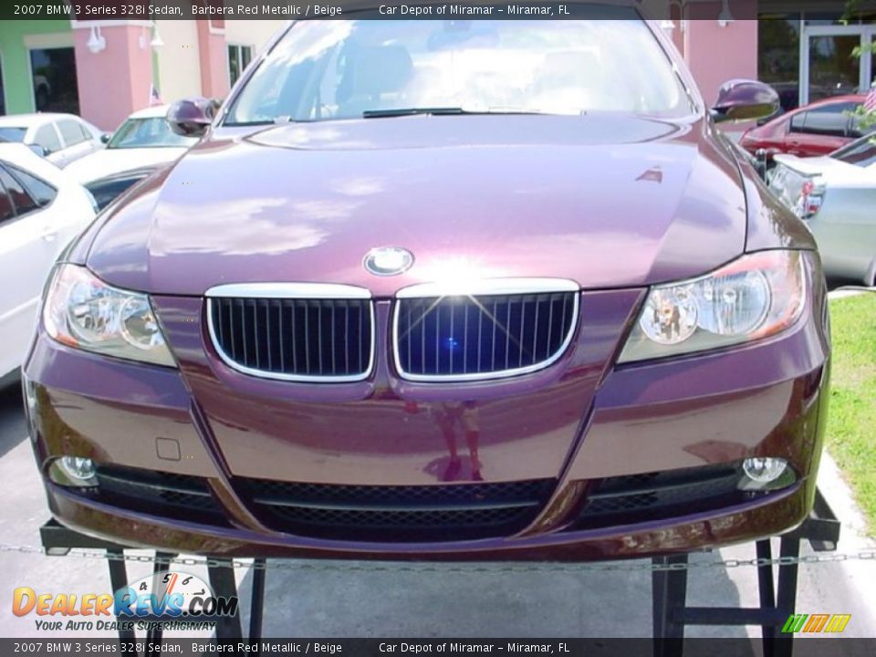 2007 BMW 3 Series 328i Sedan Barbera Red Metallic / Beige Photo #8