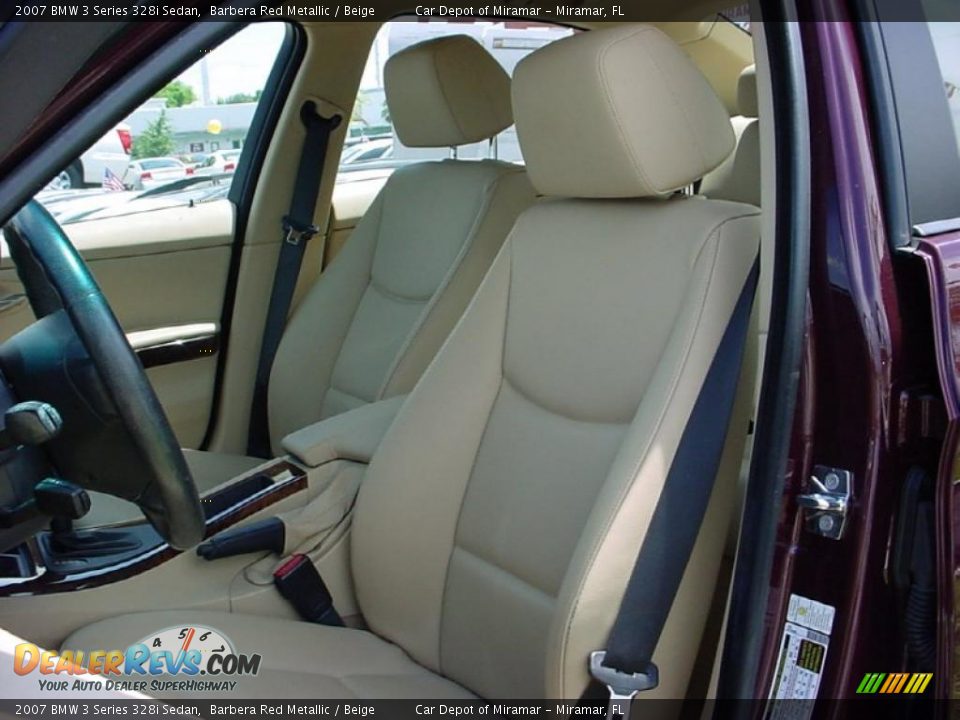 2007 BMW 3 Series 328i Sedan Barbera Red Metallic / Beige Photo #10