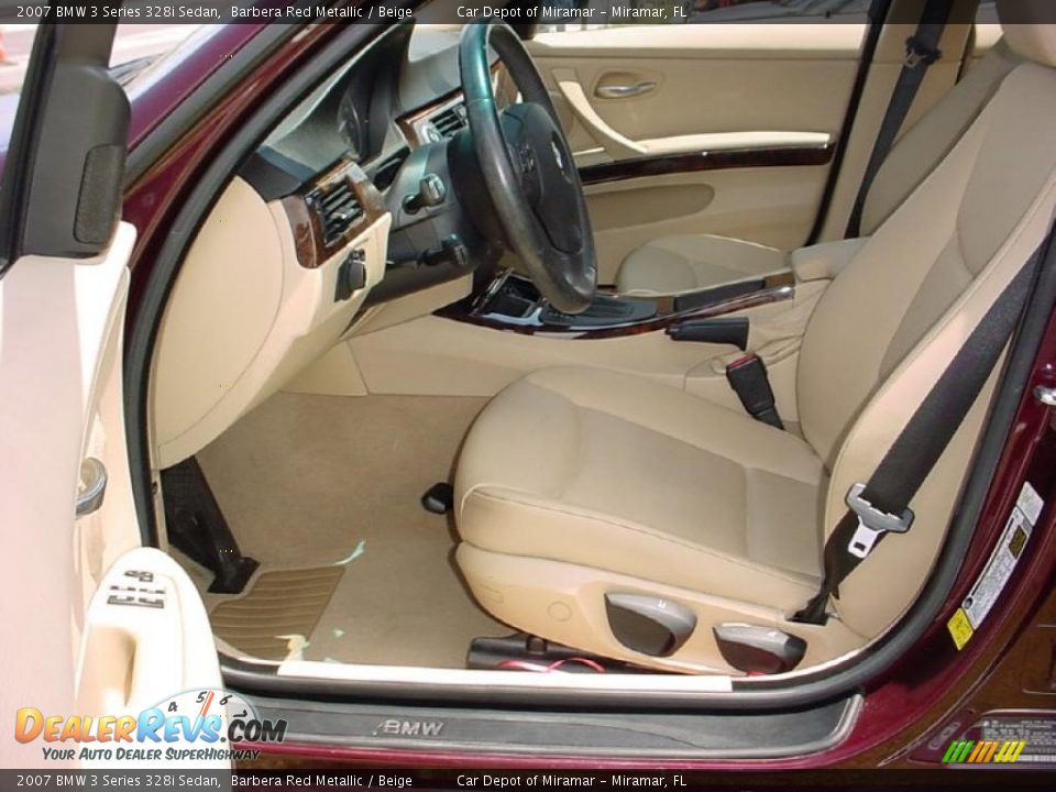 2007 BMW 3 Series 328i Sedan Barbera Red Metallic / Beige Photo #11