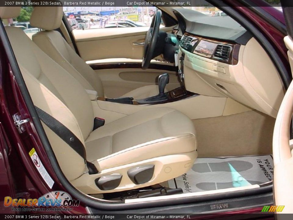 2007 BMW 3 Series 328i Sedan Barbera Red Metallic / Beige Photo #12
