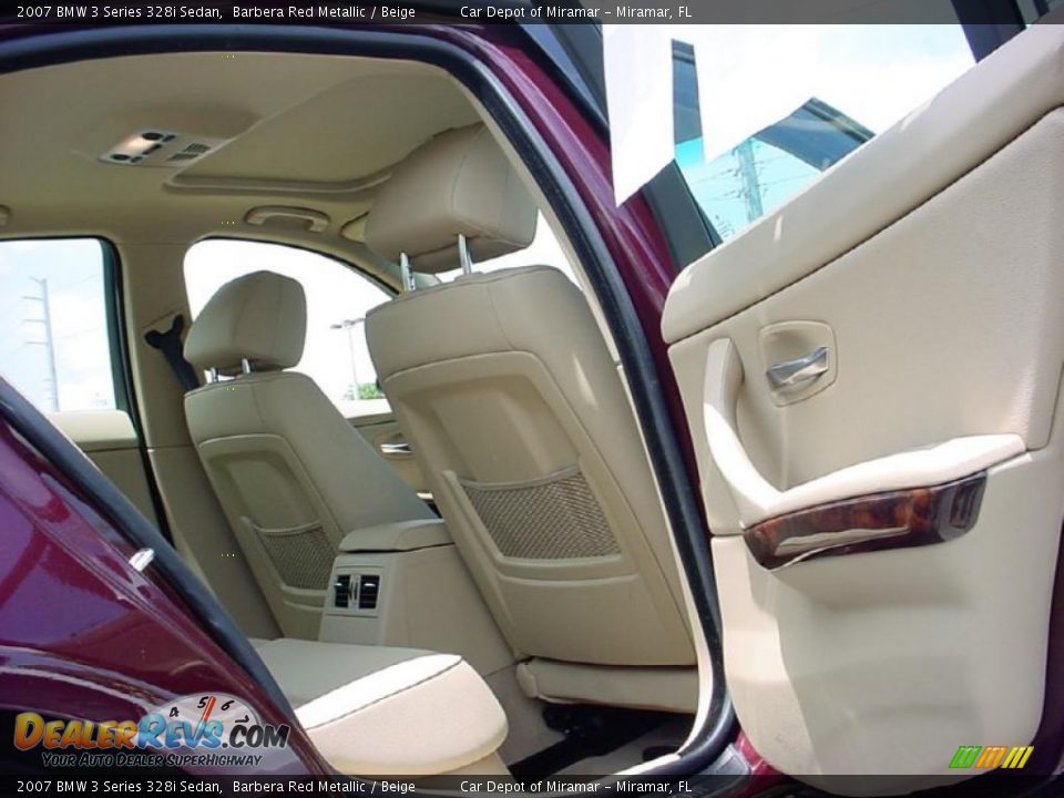 2007 BMW 3 Series 328i Sedan Barbera Red Metallic / Beige Photo #13