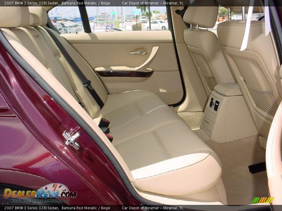 2007 BMW 3 Series 328i Sedan Barbera Red Metallic / Beige Photo #14