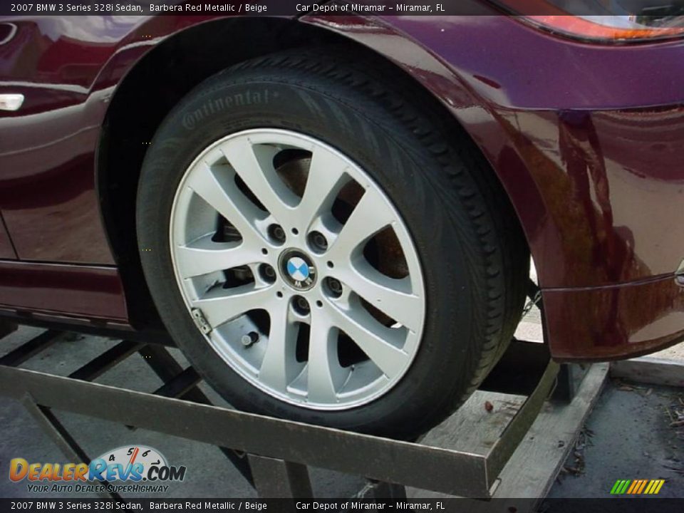 2007 BMW 3 Series 328i Sedan Barbera Red Metallic / Beige Photo #17