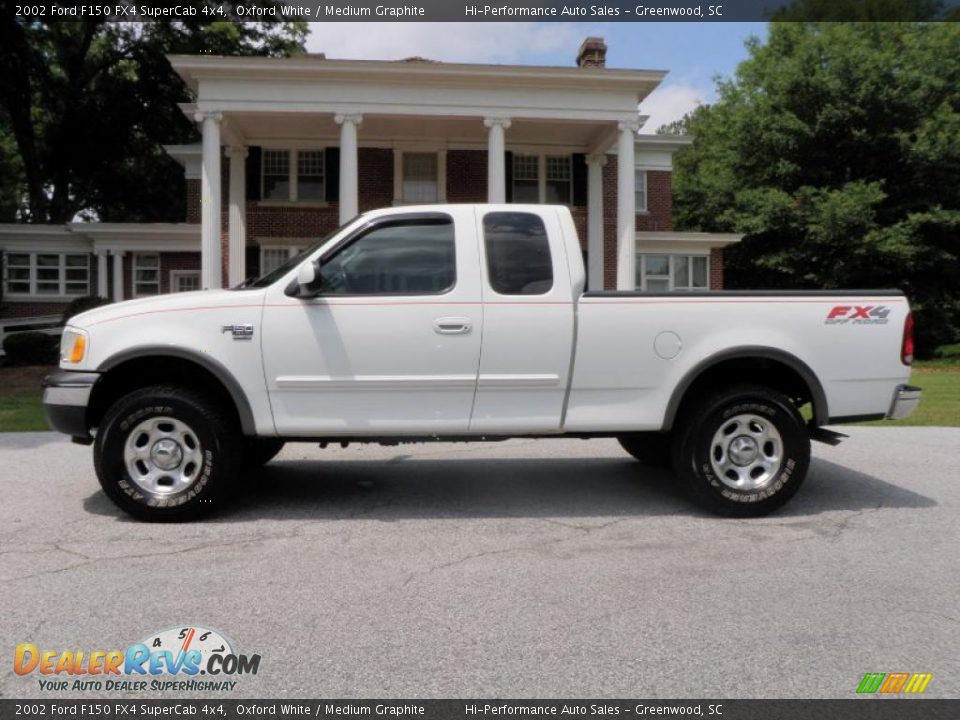 2002 Ford F150 FX4 SuperCab 4x4 Oxford White / Medium Graphite Photo #4