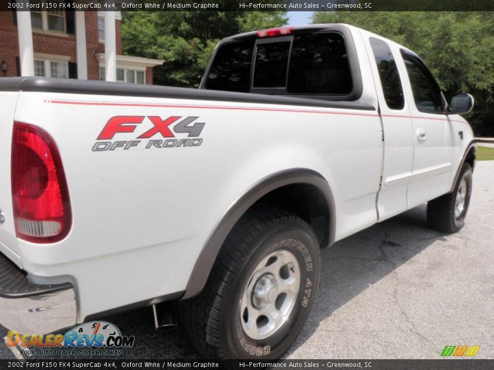 2002 Ford F150 FX4 SuperCab 4x4 Oxford White / Medium Graphite Photo #24