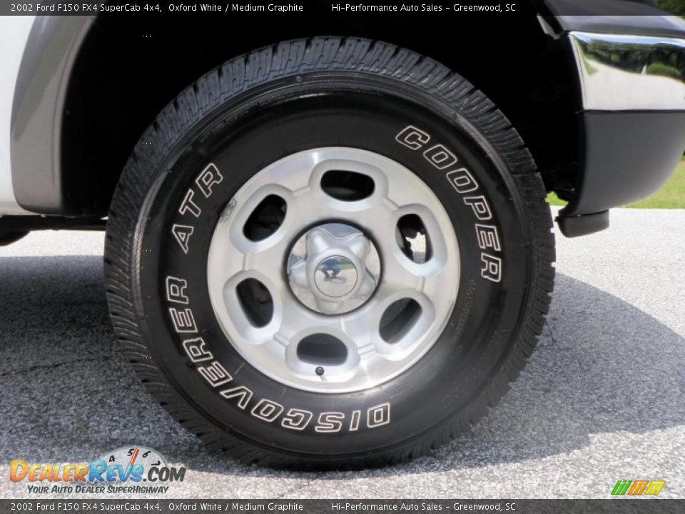 2002 Ford F150 FX4 SuperCab 4x4 Oxford White / Medium Graphite Photo #30