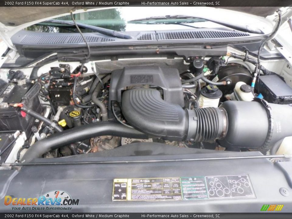 2002 Ford F150 FX4 SuperCab 4x4 Oxford White / Medium Graphite Photo #33