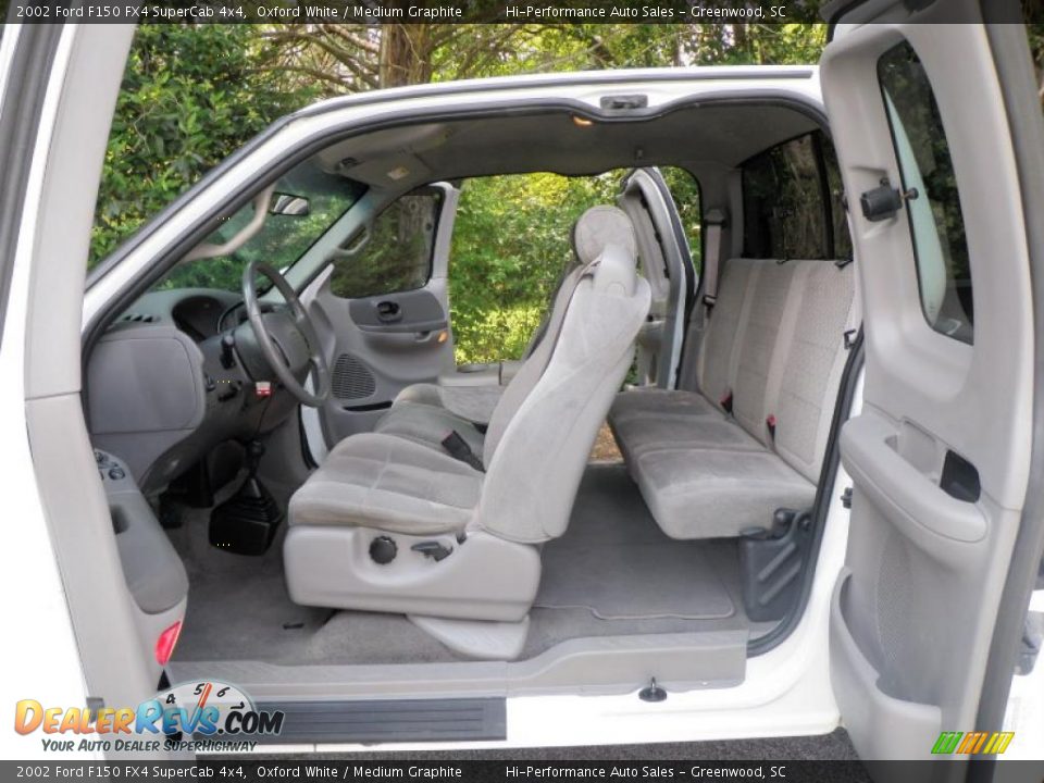 2002 Ford F150 FX4 SuperCab 4x4 Oxford White / Medium Graphite Photo #35