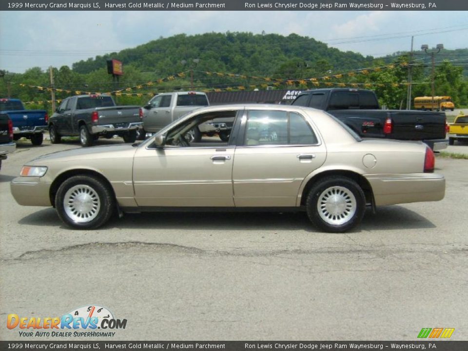 1999 Mercury Grand Marquis LS Harvest Gold Metallic / Medium Parchment Photo #2