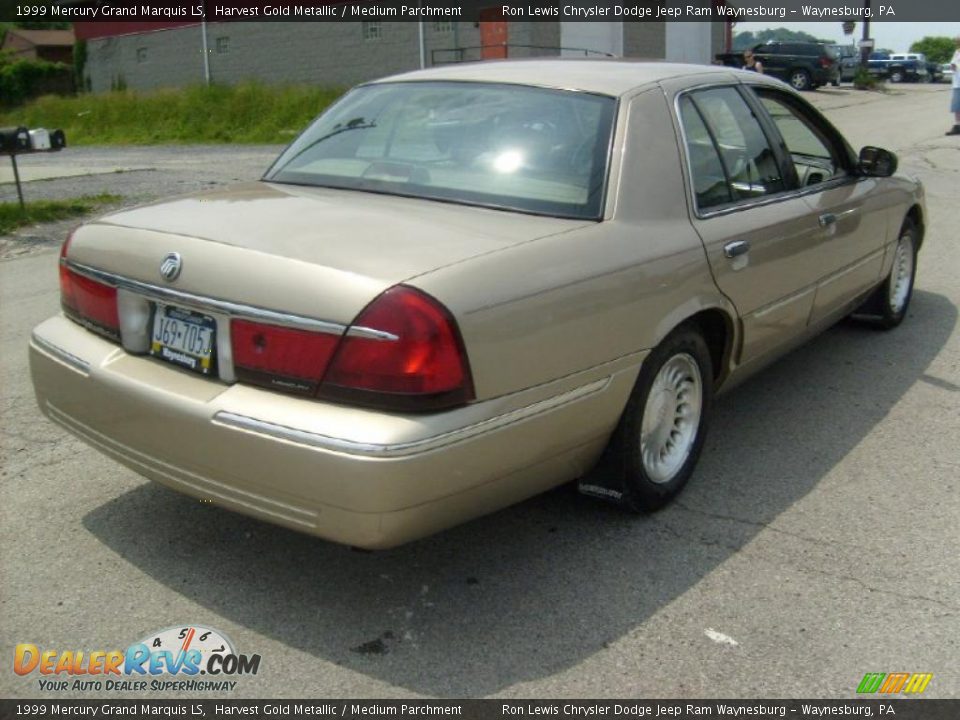 1999 Mercury Grand Marquis LS Harvest Gold Metallic / Medium Parchment Photo #5