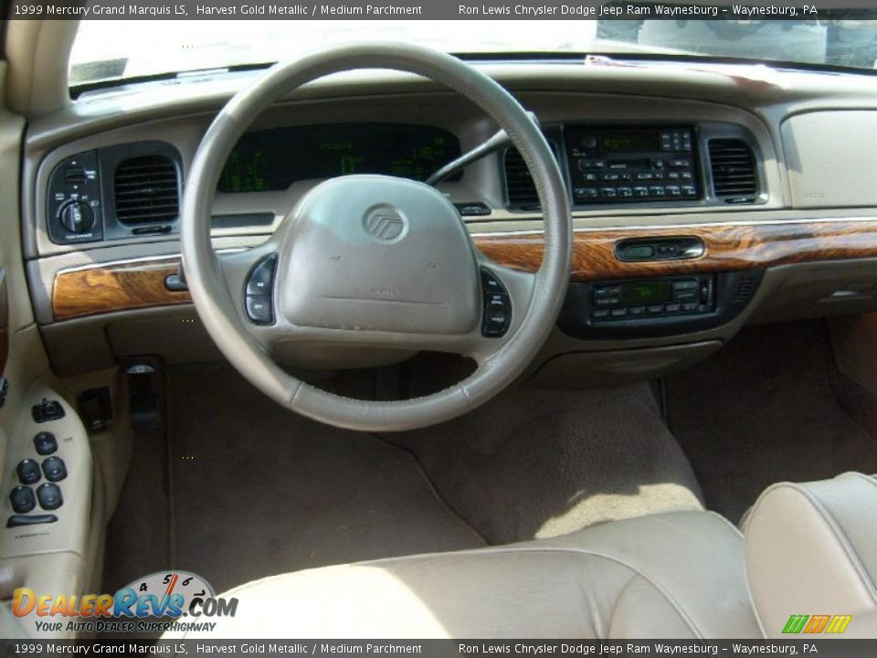 1999 Mercury Grand Marquis LS Harvest Gold Metallic / Medium Parchment Photo #14