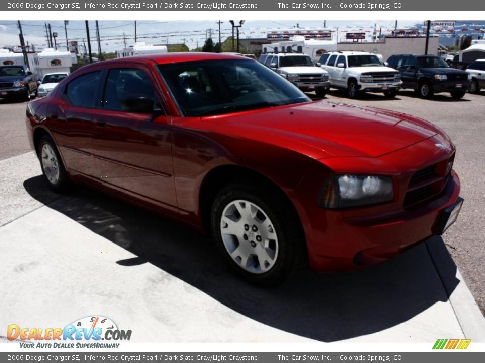 2006 Dodge Charger SE Inferno Red Crystal Pearl / Dark Slate Gray/Light Graystone Photo #3