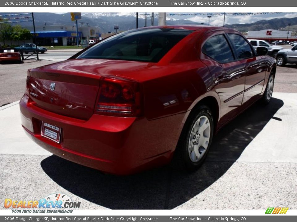 2006 Dodge Charger SE Inferno Red Crystal Pearl / Dark Slate Gray/Light Graystone Photo #4