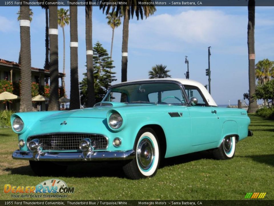 1955 Ford Thunderbird Convertible Thunderbird Blue / Turquoise/White Photo #1