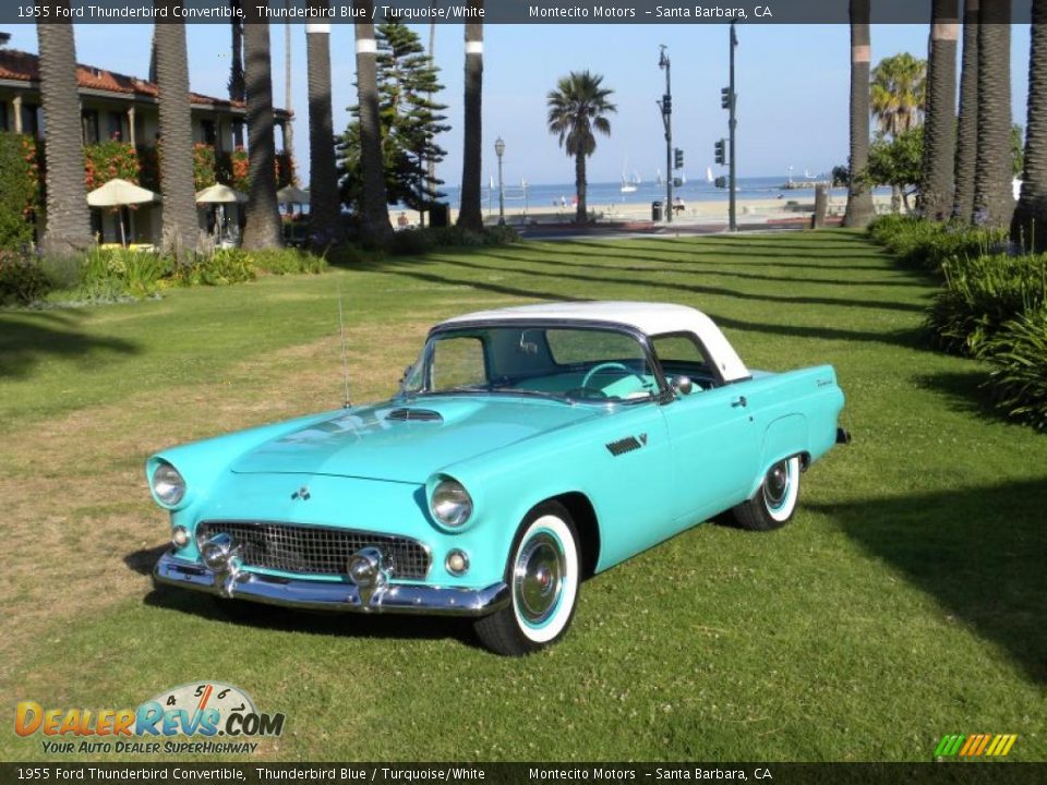 1955 Ford Thunderbird Convertible Thunderbird Blue / Turquoise/White Photo #5