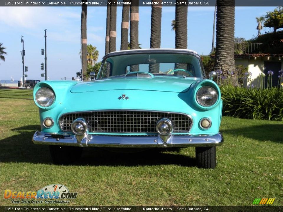 1955 Ford Thunderbird Convertible Thunderbird Blue / Turquoise/White Photo #7