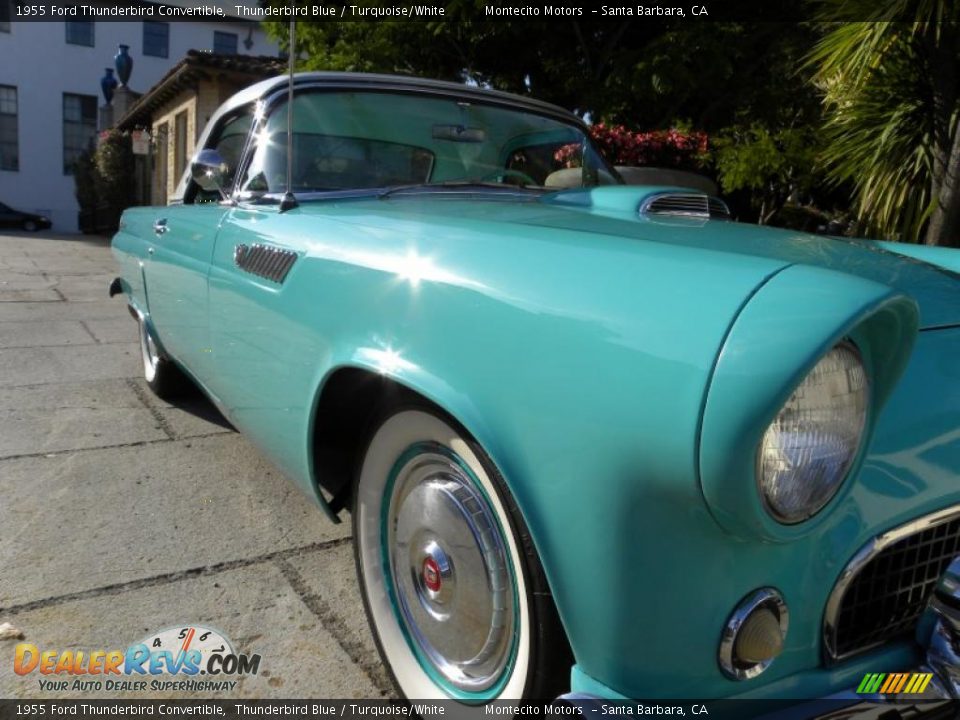 1955 Ford Thunderbird Convertible Thunderbird Blue / Turquoise/White Photo #13