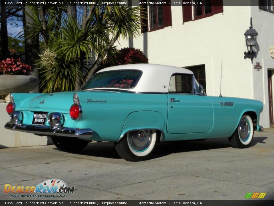 1955 Ford Thunderbird Convertible Thunderbird Blue / Turquoise/White Photo #16