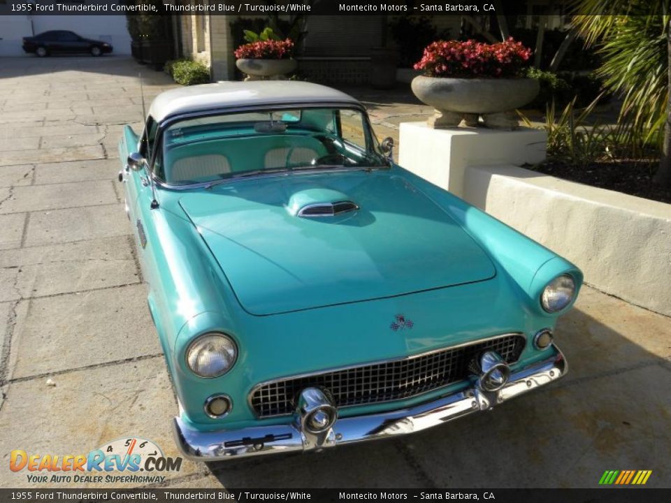 1955 Ford Thunderbird Convertible Thunderbird Blue / Turquoise/White Photo #20