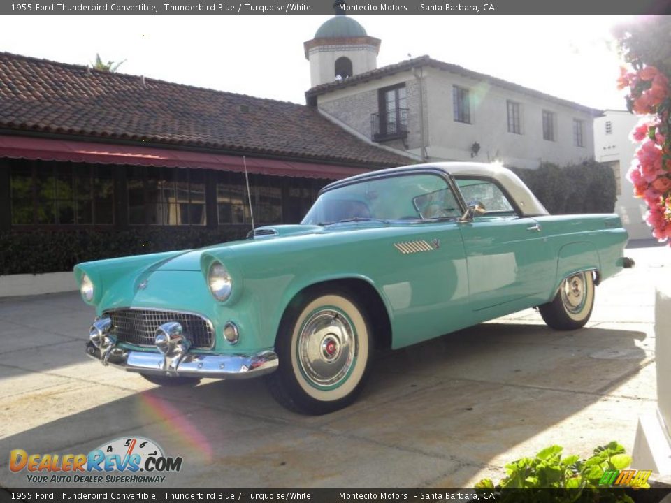 1955 Ford Thunderbird Convertible Thunderbird Blue / Turquoise/White Photo #21