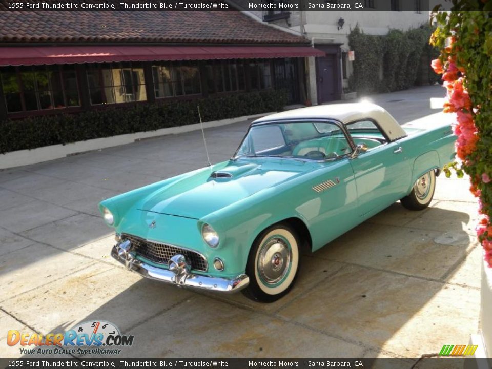 1955 Ford Thunderbird Convertible Thunderbird Blue / Turquoise/White Photo #22