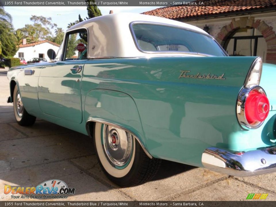 1955 Ford Thunderbird Convertible Thunderbird Blue / Turquoise/White Photo #24