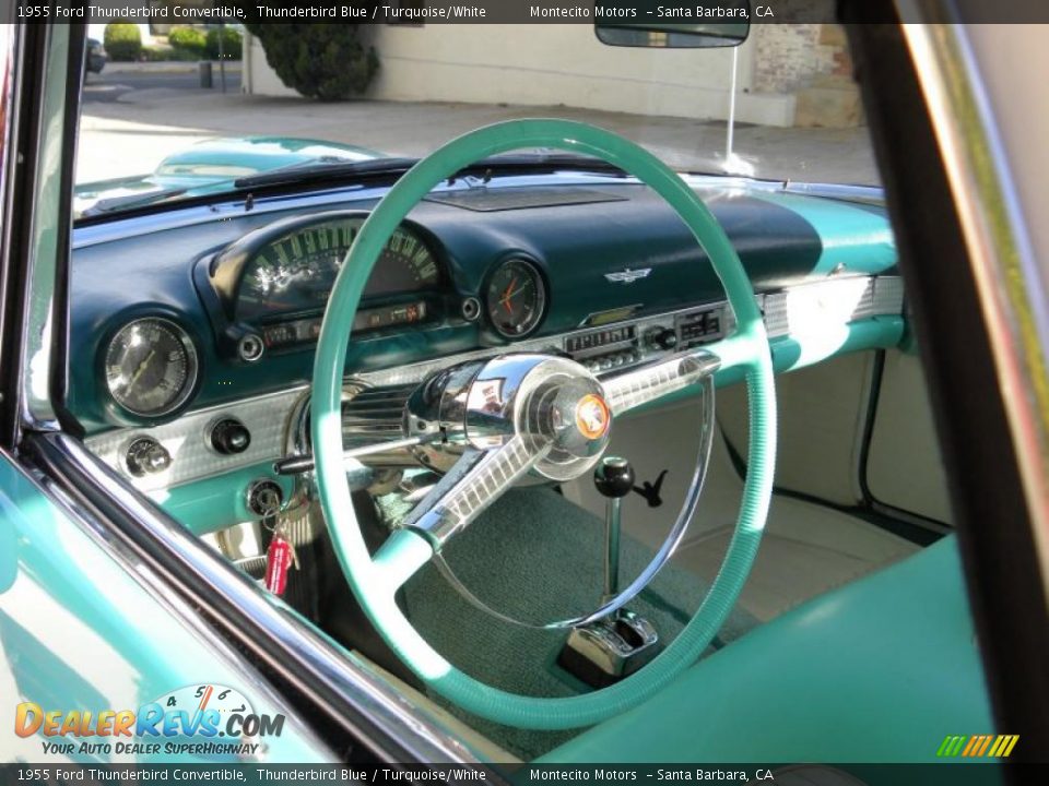 1955 Ford Thunderbird Convertible Thunderbird Blue / Turquoise/White Photo #27