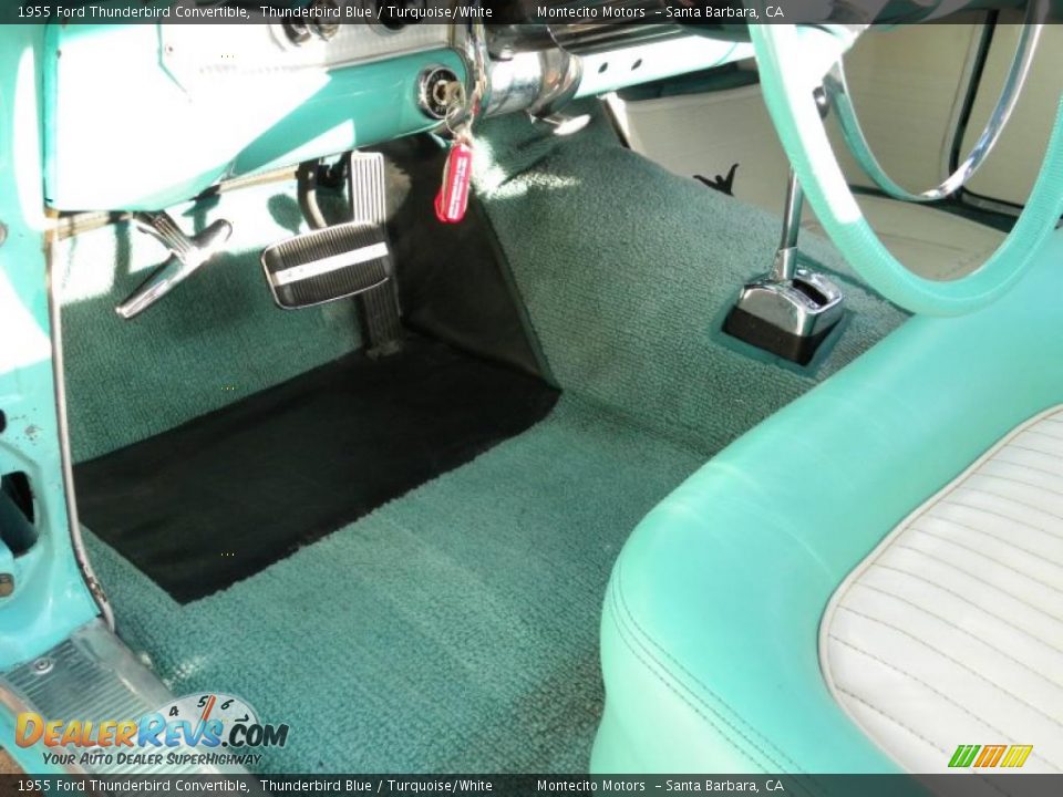 1955 Ford Thunderbird Convertible Thunderbird Blue / Turquoise/White Photo #30