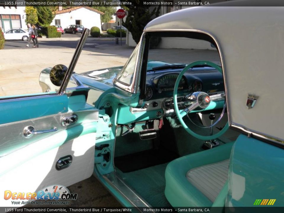 1955 Ford Thunderbird Convertible Thunderbird Blue / Turquoise/White Photo #31