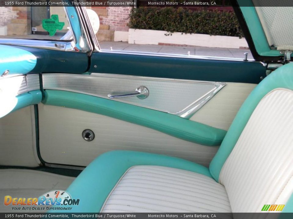 1955 Ford Thunderbird Convertible Thunderbird Blue / Turquoise/White Photo #32