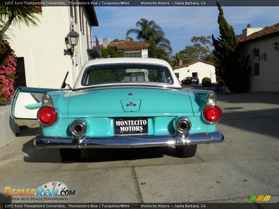 1955 Ford Thunderbird Convertible Thunderbird Blue / Turquoise/White Photo #33