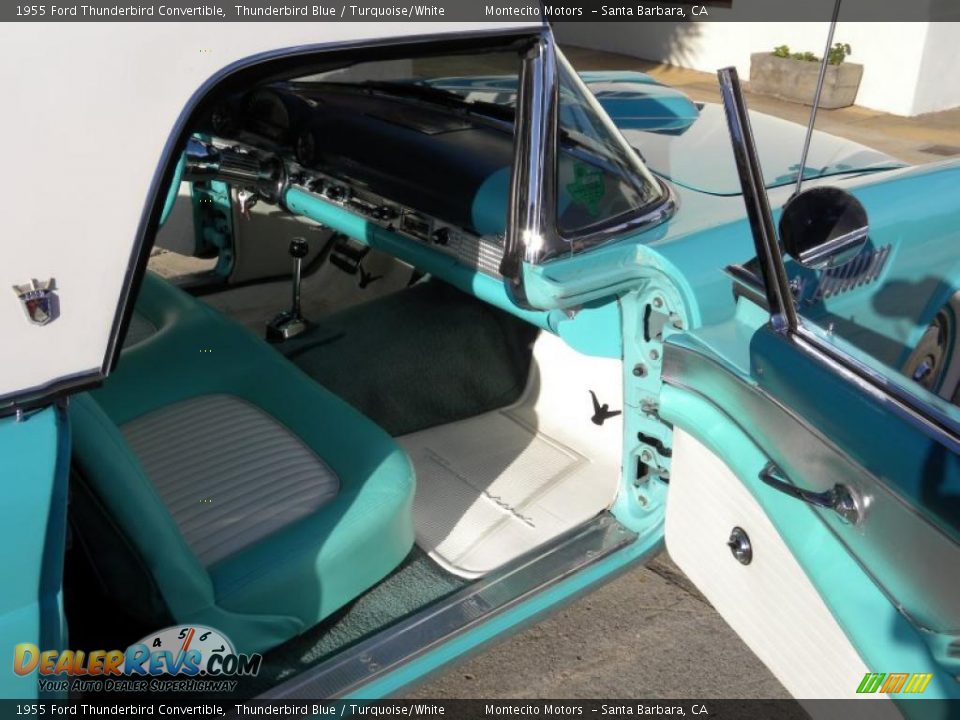 1955 Ford Thunderbird Convertible Thunderbird Blue / Turquoise/White Photo #34