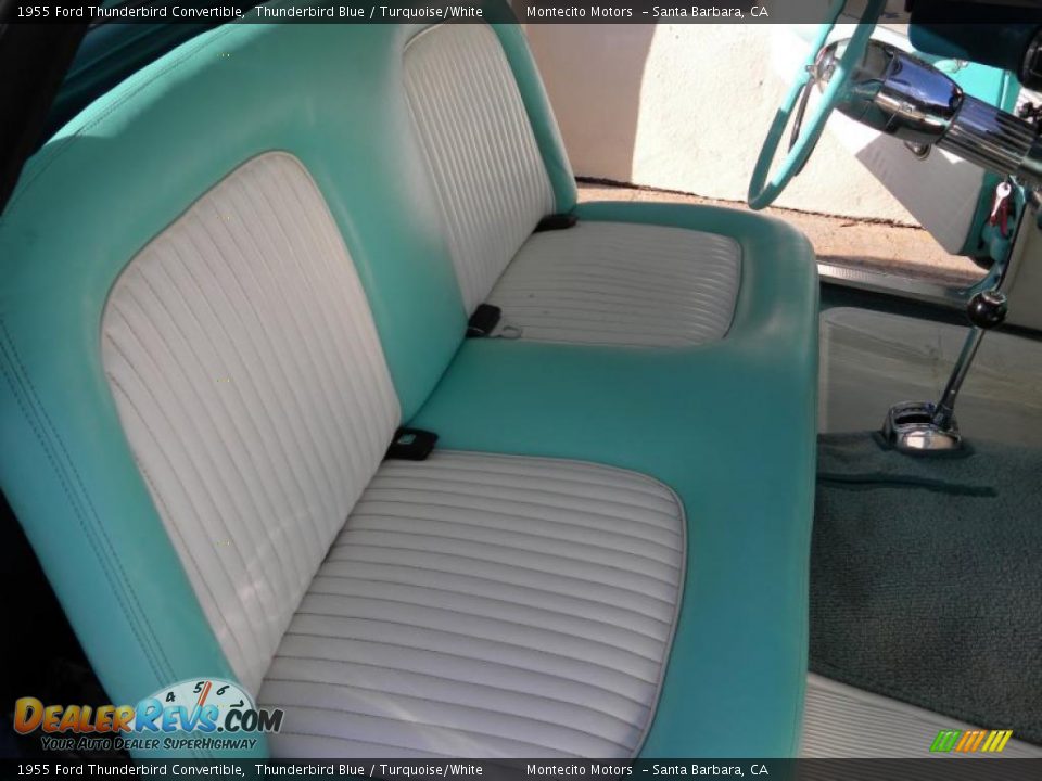 1955 Ford Thunderbird Convertible Thunderbird Blue / Turquoise/White Photo #35