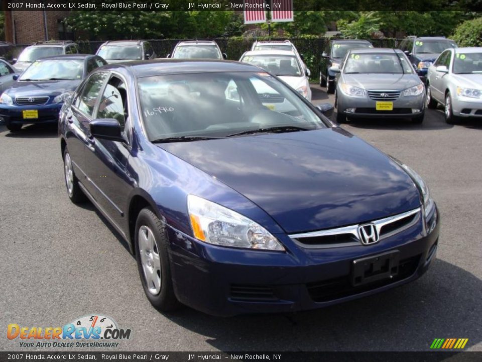 2007 Honda Accord LX Sedan Royal Blue Pearl / Gray Photo #1