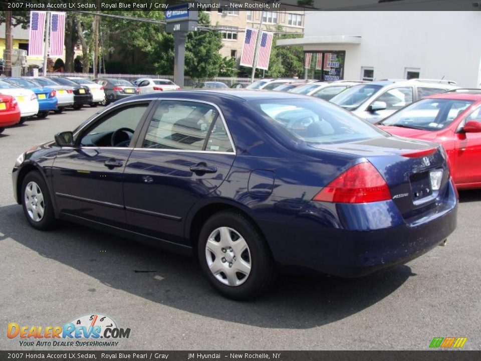 2007 Honda Accord LX Sedan Royal Blue Pearl / Gray Photo #5
