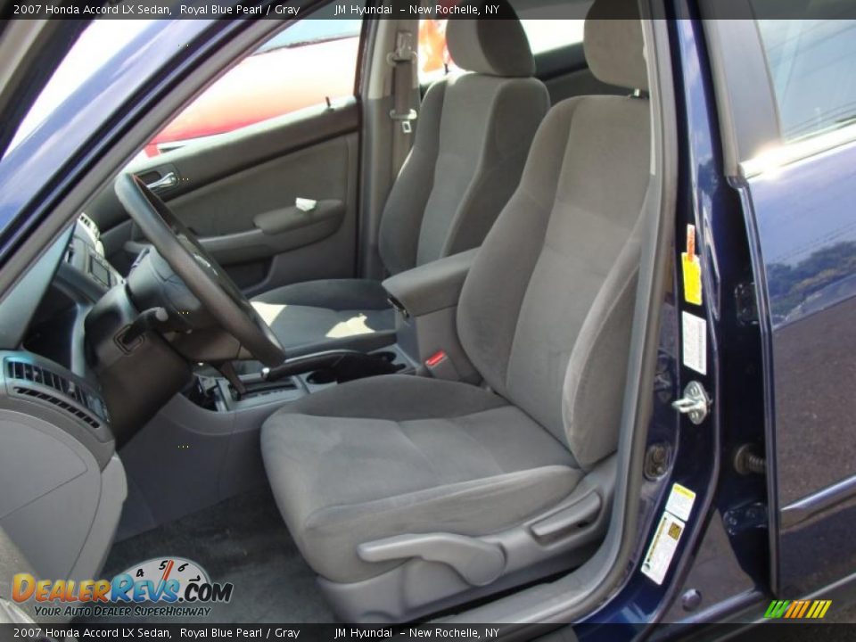 2007 Honda Accord LX Sedan Royal Blue Pearl / Gray Photo #14