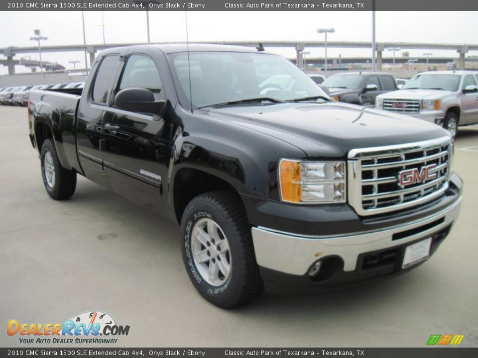 2010 GMC Sierra 1500 SLE Extended Cab 4x4 Onyx Black / Ebony Photo #2